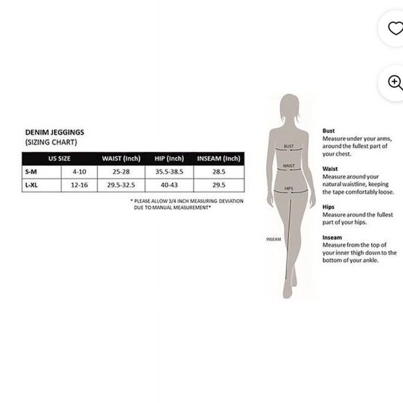 Lildy Women's Denim Leggings Stretchable Cotton Blend Small-Medium NWT S/M - Picture 6 of 11